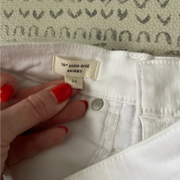Madewell 10" High-Rise Skinny‎ Jeans in Pure White 28 - Picture 8 of 10